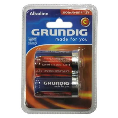 Μπαταρίες Alkaline Grundig 3000 mAh-LR14 1.5V (2 τεμ.)