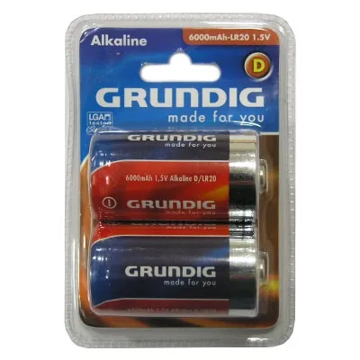 Μπαταρίες Alkaline Grundig 6000 mAh-LR20 1.5V (2 τεμ.)