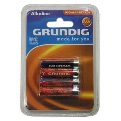 Μπαταρίες Alkaline Grundig 950 mAh-LR03 1.5V (4 τεμ.)