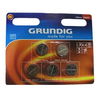 Lithium Button Cells Grundig CR2032 3V 200mAh 5 τεμ.