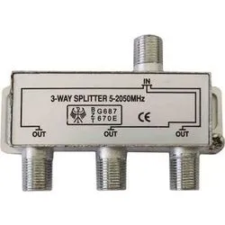 DK-930 ΔΙΑΚΛΑΔΩΤΗΣ ΜΕΤΑΛΛΙΚΟΣ, 3 ΔΡΟΜΩΝ, 5-1000MHZ 1:3
