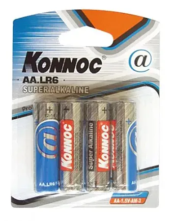 ALK-06 ΜΠΑΤΑΡΙΑ KONNOC LR6/AA Blister 4 τεμάχια