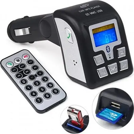 BLUETOOTH CAR FM TRANSMITTER MP3 Player και Car Kit 8in1 oem Music transmitter FM Modulator Blutetooth car kit με Φωνητικές Ανακοινώσεις