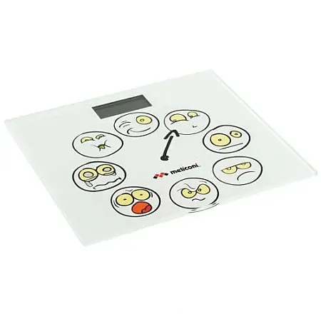 Γυάλινη ηλεκτρονική ζυγαριά μπάνιου MELICONI 655202 EMOTICONS