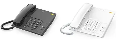 Σταθερό επιτραπέζιο τηλέφωνο ALCATEL T26 σε λευκό και μαύρο χρώμα