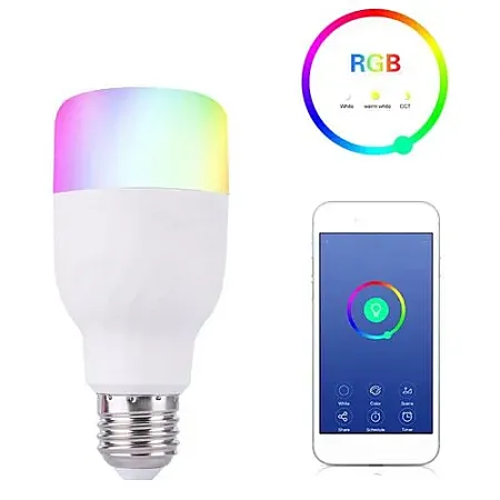 OEM Έξυπνη λάμπα LED Πολυχρωματική RGB με τηλεχειρισμό επιλογής Χρωματισμού απο το κινητό - WiFi Smart Bulb RGB Light LED Lamp Remote Control