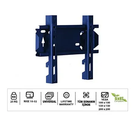 UNIVERSAL ΣΤΑΘΕΡΗ ΒΑΣΗ ΤΟΙΧΟΥ LCD & LED VONTECH VT-22 S