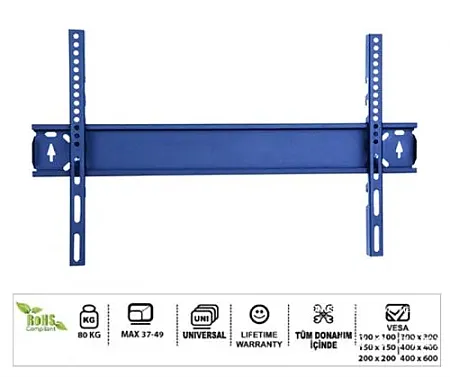 UNIVERSAL ΣΤΑΘΕΡΗ ΒΑΣΗ ΤΟΙΧΟΥ LCD & LED VONTECH VT-42 S WALL MOUNT