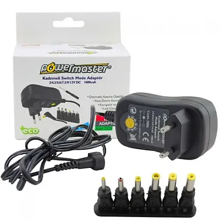 UNIVERSAL ΤΡΟΦΟΔΟΤΙΚΟ ΜΕ 6 ΔΙΑΦΟΡΕΤΙΚΑ ΦΙΣ 3 >12V-1000mA