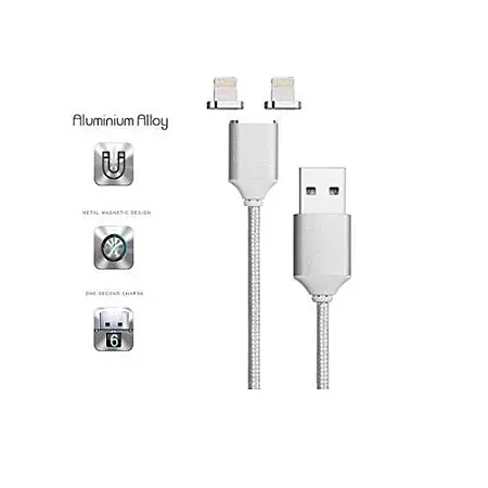 ΚΑΛΩΔΙΟ ΦΟΡΤΙΣΤΗΣ TYPE C USB 1m 3.5A - DATA MAGNETIC BRAIDED ALUMINIUM ΜΑΥΡΟ NSP