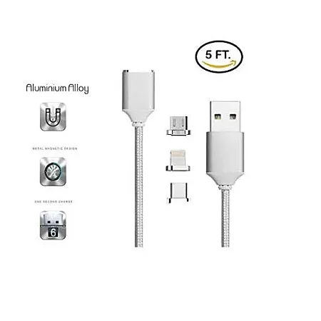 ΚΑΛΩΔΙΟ ΦΟΡΤΙΣΗΣ LIGHTNING USB 1m 3.5A - Data Magnetic Braided ΜΑΥΡΟ NSP