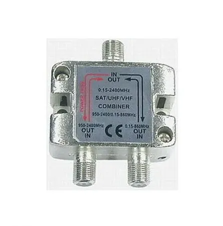 DT-SME2 Διακλαδωτής TV-SAT 2 εξόδων (950 - 2400 MHz) και (0,15 - 860 MHz) με φις F και dc pass - Διακλαδωτής TV/SAT 1 προς 2 με διέλευση τάσης για LNB