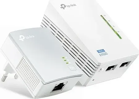 ΕΠΕΚΤΑΣΗ WIFI INTERNET TP-Link TL-WPA4220KIT v4, AV500 2-port Powerline WiFi Extender KIT - Ενισχυτης WiFi Repeater Πρίζας 500Mbps 802.11 Wifi Repeater Wireless