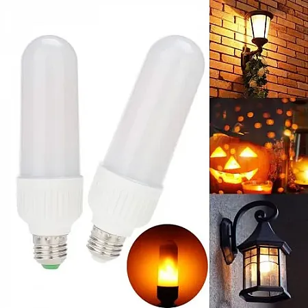 LED Flame Bulb Λάμπα Με Εφέ Φωτισμό Φλόγα