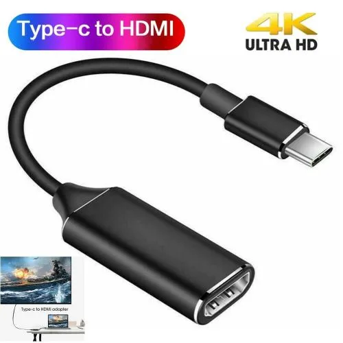 new ΚΑΛΩΔΙΟ ΣΥΝΔΕΣΗΣ 4K HD USB-C Type C to HDMI Adapter USB 3.1 Cable For MHL Android Phone Tablet