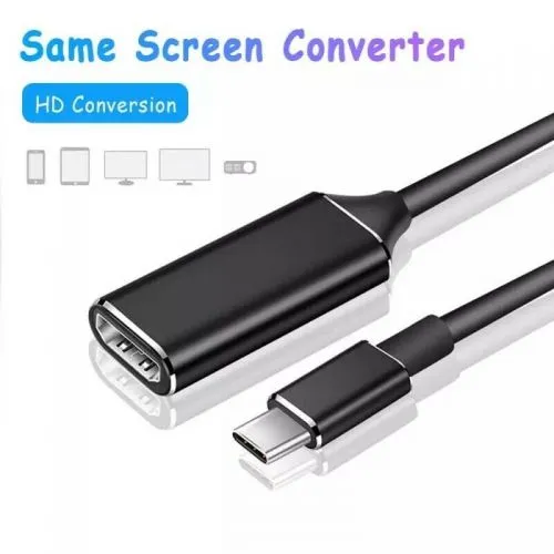 new ΚΑΛΩΔΙΟ ΣΥΝΔΕΣΗΣ 4K HD USB-C Type C to HDMI Adapter USB 3.1 Cable For MHL Android Phone Tablet