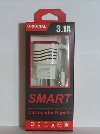 ORIGINAL SMART TRAVEL CHARGER 3.1A ΙΣΧΥΡΟΣ ΦΟΡΤΙΣΤΗΣ ΜΕ 2 USB και Micro USB