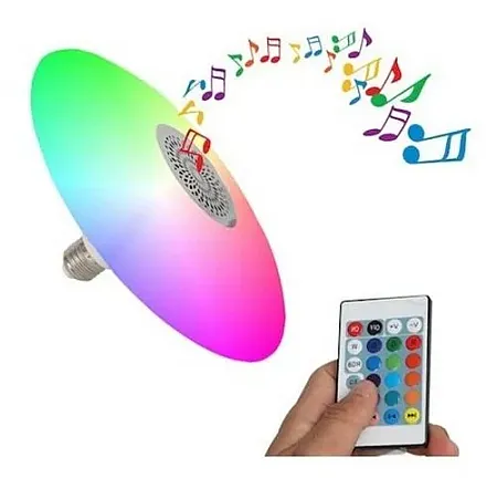 OEM LED E27 Λάμπα 24W με Bluetooth για Αναπαραγωγή Μουσικής και Τηλεχειριστήριο UFO Light UL-D0612RGB-24W