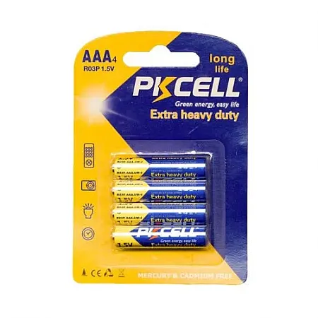 Ενισχυμένες Μπαταρίες AAA PKCELL Extra Heavy Duty AAA-R03P
