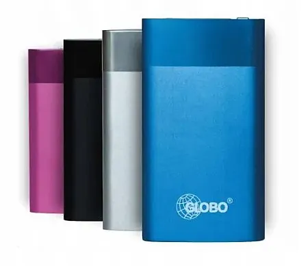 mini Power Bank GLOBO PWRS 5000mAh μαύρο με 6 Προσαρμογείς για Nokia, psp, micro usb, mini usb, samsung, apple 5908252682812