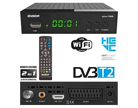 Επίγειος Ψηφιακός Δέκτης Edision Picco T265 HD
