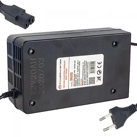 Φορτιστής Ηλεκτρικού Ποδηλάτου 72V - 20A PowerMaster PM-31125 Φορτιστής Ηλεκτρικών Ποδηλάτων και Ηλεκτρικών Scooters ή Πατινιών
