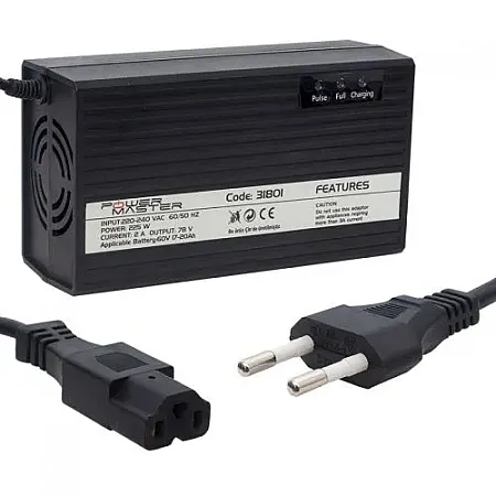 Φορτιστής Ηλεκτρικού Ποδηλάτου 60V - 20A PowerMaster PM-31801 Φορτιστής Ηλεκτρικών Ποδηλάτων και Ηλεκτρικών Scooters ή Πατινιών