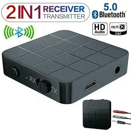 2in1 Bluetooth 5.0 Transmitter Receiver For TV Car Wireless Stereo Adapt .DECO (ελαφρύς ασύρματος πομπός και δέκτης ήχου Bluetooth)