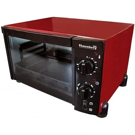 Κλασικό Ηλεκτρικό Φουρνάκι 1100W 22 Λίτρων Hasuberg HB-9065RS Red (Διαστάσεις 41 x 35 x 26 cm (Φ/Β/Υ))