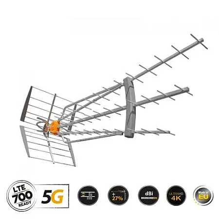 149721 DAT-75 T-FORCE 5G LTE HD BOSS LR (21-48) Με  πρωτοποριακή μέθοδο λήψης, επεξεργασίας και ενίσχυσης του επίγειου ψηφιακού τηλεοπτικού σήματος.