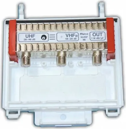 Μεγαλος Ενισχυτής κεραίας 40 dB Mistral VU3SF40 Ρυθμιζόμενος και Θωρακισμένος 5G LTE (o Kόκκινος) Ο πλέον κατάλληλος για πολύ δύσκολες περιοχές