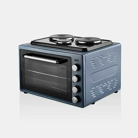 Κλασικό Ηλεκτρικό Φουρνάκι 38 Λίτρων 2500W με 3 Ηλεκτρικές Εστίες Akel AF383