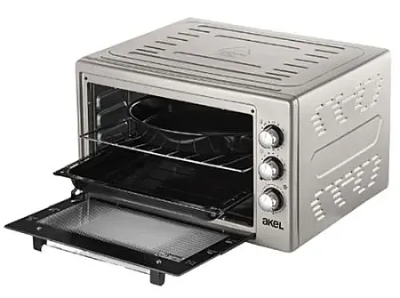 Κλασικό Ηλεκτρικό Φουρνάκι 38 Λίτρων 1500W Akel AF381L με Μηχανισμό για κοτόσουβλο ( GRILL ) (Rotisserie Chicken)