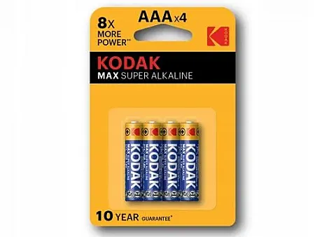 Kodak MAX SUPER ALKALINE Μπαταρίες AAA 1.5V 4τμχ 8X MORE POWER
