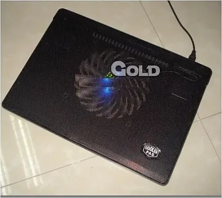 ΒΑΣΗ ΨΥΞΗΣ COOLING PAD X300 Wholesale - High Quality Laptop Cooling Pad L-200 2 USB Ports one big Fan with Led Light Metal + Plastic Material