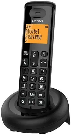 Alcatel E160 Ασύρματο Τηλέφωνο Μαύρο Μονό
