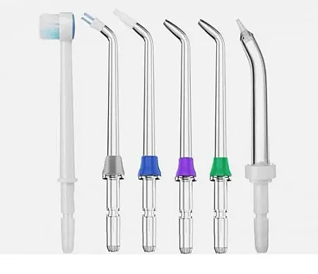 Set 6 Replacement Tips for Waterpik Water Flosser Jet Spray Head Oral Tooth Cleanser (6 διαφορετικά τεμάχια)