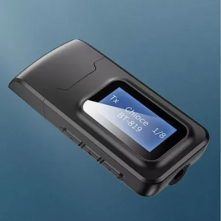 USB Bluetooth Audio Transmitter Receiver AUX Jack LCD Wireless Music Adapter