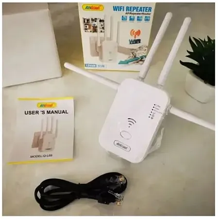 New Andowl WIRELESS N WIFI REPEATER 1200M Q-L69 ΜΕ 4 ΕΞΩΤΕΡΙΚΕΣ ΚΕΡΑΙΕΣ