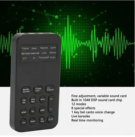 ΣΥΣΚΕΥΗ ΑΛΛΑΓΗΣ ΦΩΝΗΣ Ghostface Voice Changer Handheld Microphone Voice Changer Portable Mini Voice