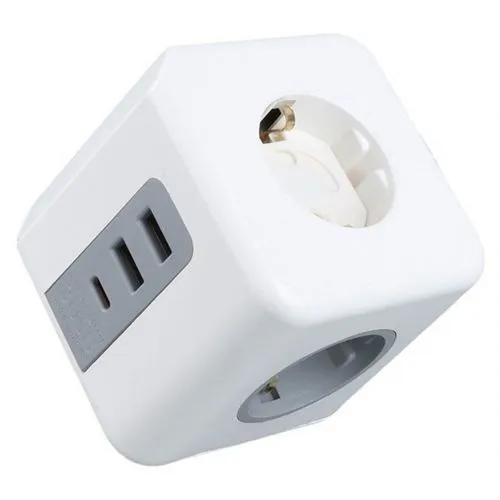 Πολύπριζο 3 Θέσεων με 3 USB VEA VE-23089
