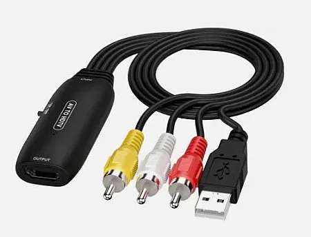 AV To HDMI Adapter Converter Cable CVBS 3 RCA 1080P Composite Video Audio - Μετατροπέας Αναλογικού βίντεο και ήχου RCA σε HDMI