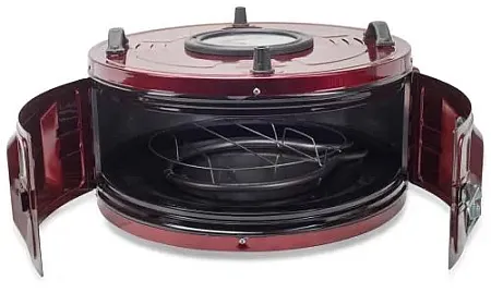 ΣΤΡΟΓΓΥΛΟ ΠΑΡΑΔΟΣΙΑΚΟ ΦΟΥΡΝΑΚΙ ERTONE ERT-MN9010VS BORDO ROUND OVEN 40LT ΜΕ ΘΕΡΜΟΣΤΑΤΗ και ΜΕ ΤΖΑΜΙ ΕΠΙΤΗΡΗΣΗΣ EAN: 6423808025619