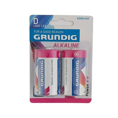 ΑΛΚΑΛΙΚΗ ΜΠΑΤΑΡΙΑ D GRUNDIG LR20/D GRUN-ALKR20/2 2ΤΕΜ ΕΝΙΣΧΥΜΕΝΕΣ έως Χ2