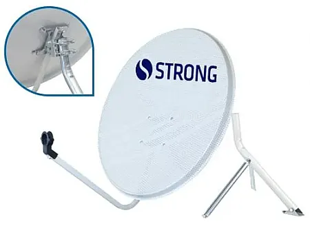 ΣΕΤ 80cm Διάτρητο δορυφορικό κάτοπτρο και UNIVERSAL βάση Δαπέδου και Τοίχου (mesh - grid dish) STRONG 80 X 73 Διάμετρος 80cm.