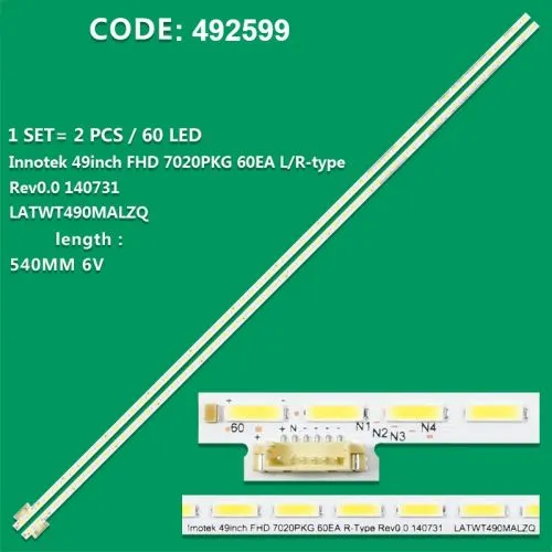 PANASONIC TH-49CX700H SET 2PCS LED BARs SET