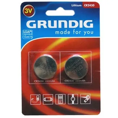 Lithium Button Cells Grundig CR2430 3V 280mAh 2 τεμ.