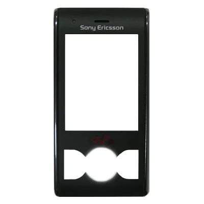 Γνήσια Πρόσοψη και καπάκι μπαταρίας Sony Ericsson W595 Μαύρο-Κόκκινο