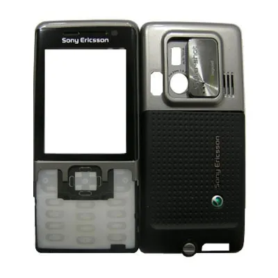 Γνήσια Πρόσοψη Sony Ericsson C702 Μαύρο - Ασημί